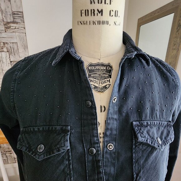 GAP 1969 Denim Western Shirt Size S Petite - Picture 3 of 11